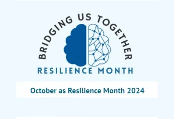 Graphic image about Bridging Us Together for Resilience Month in October 2024