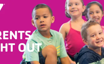 Graphic image of children depicting a Parents Night Out event